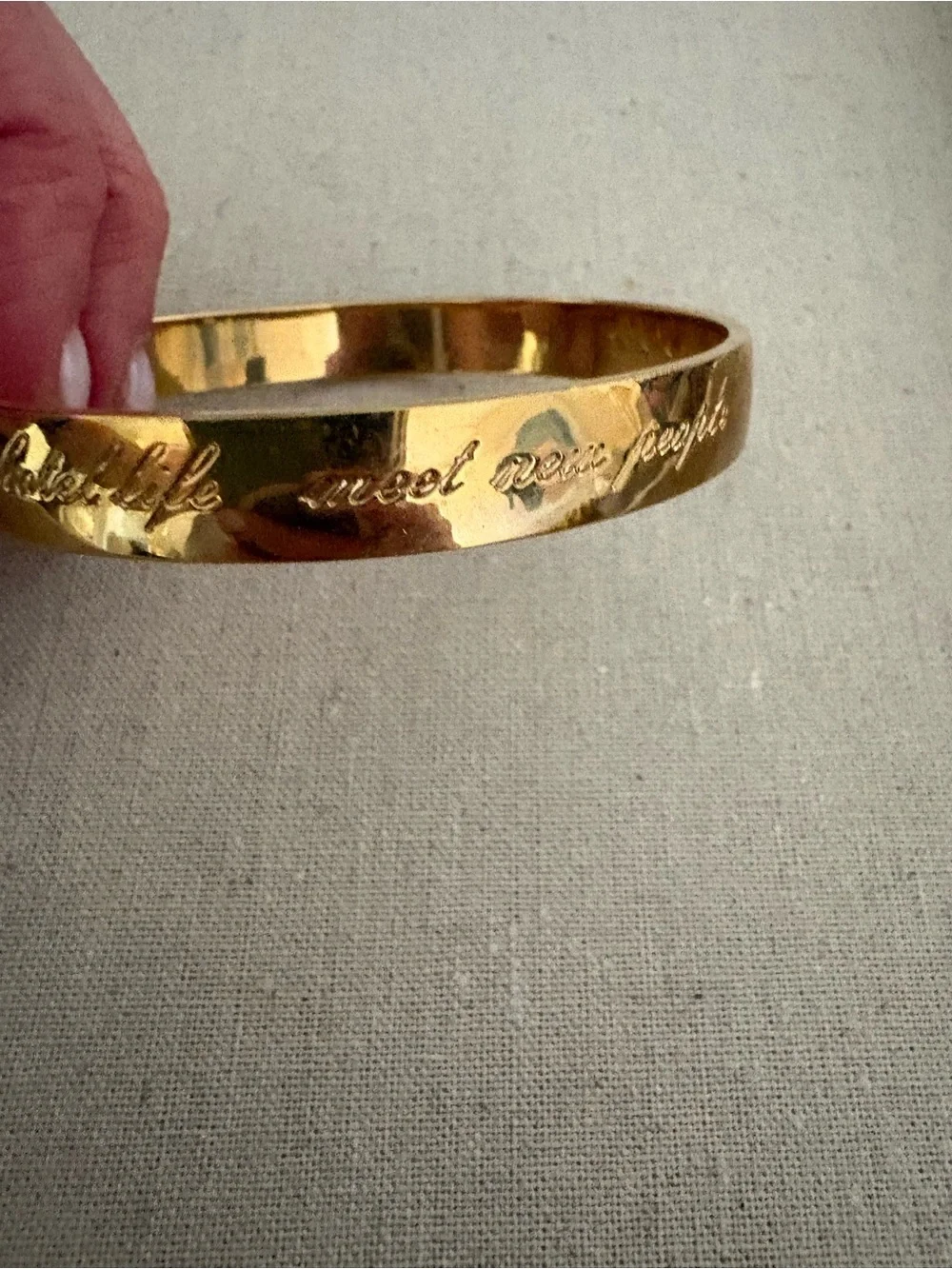 kate spade Gold Idiom Engraved Bangle - Picture 2 of 5